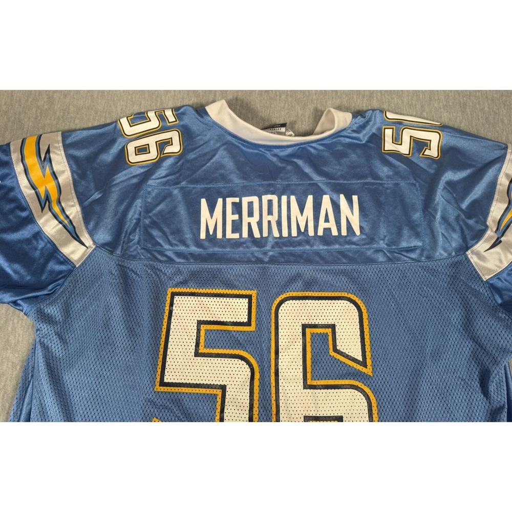 Shawne Merriman San Diego CHARGERS Jersey #56 Size Mens 2XL REEBOK NFL Equipment - Picture 8 of 13